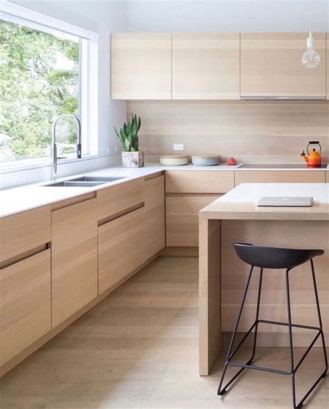 modern light oak kitchen cabinets